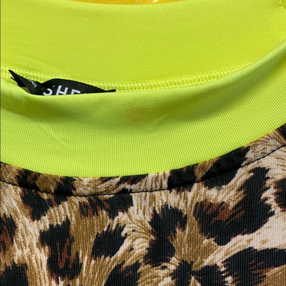 Shein leopard print and neon trim dress - Picture 3 of 3